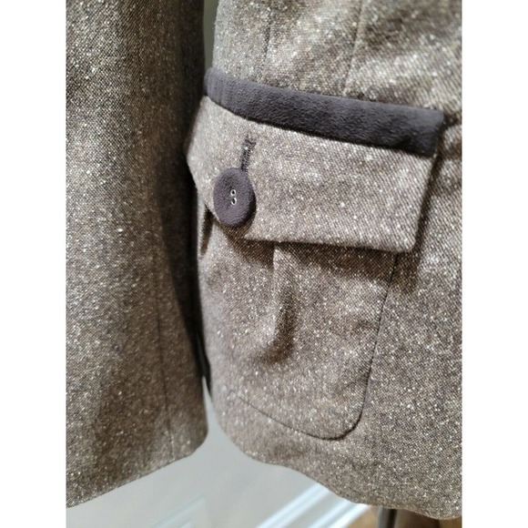Pendleton Women's Brown Wool Single Breasted Two Buttons Fitted Blazer Size 10 - Picture 4 of 12